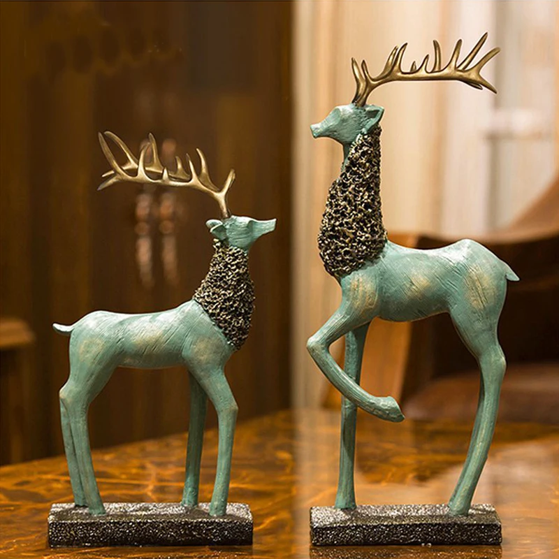Manufacturers wholesale wine cabinets deer ornaments home living room TV cabinet model room craft soft decorations wedding gifts