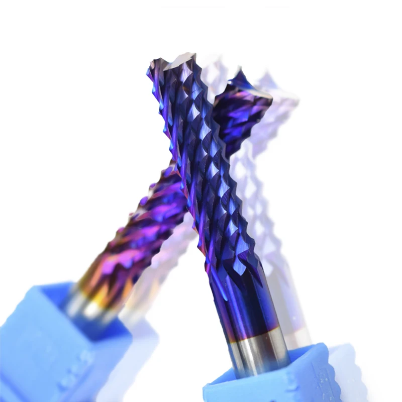 WEIX Wholesale WoodWorking Solid Carbide Corn Teeth Milling Cutter Nano Blue Coating