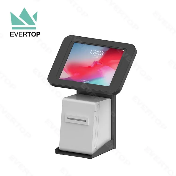 LST21-P Printer Integration or iPad/Android Tablet Kiosk Stand Anti Thief Kiosk for iPad Anti theft Tablet Kiosk with Printer