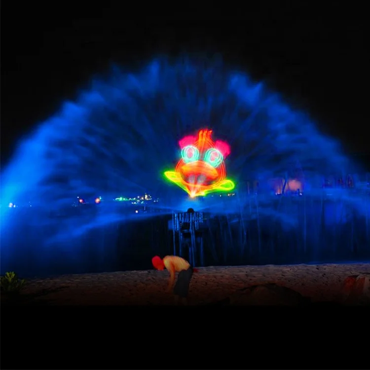 European style 3D effects outdoor water projector big water screen projection fountain