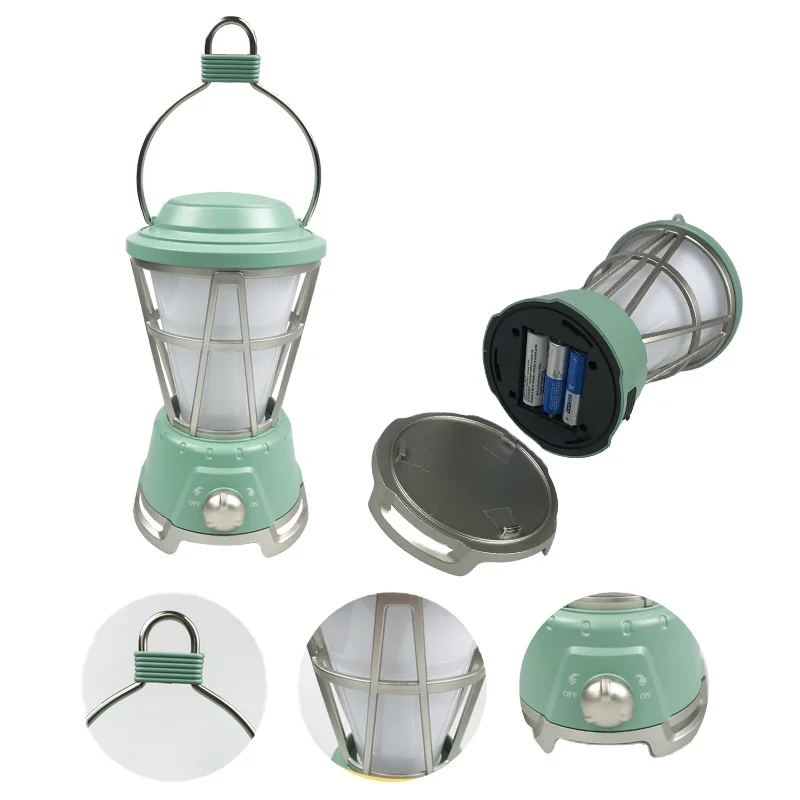 LJZ Outdoor emergency light led camping lantern with AAA Battery camping light lamp lantern mantles Camping Lantern