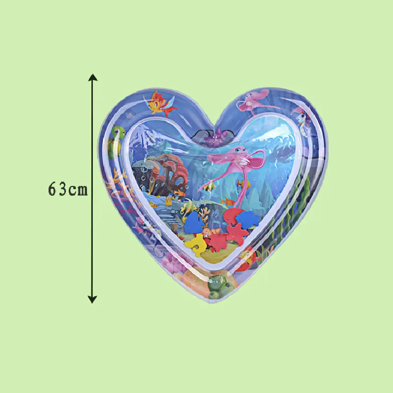 Child Water Play Mat Non-Toxic Inflatable Baby Water Mat Foldable Educational Toys Tummy Time Mat for Baby Infants and Toddlers