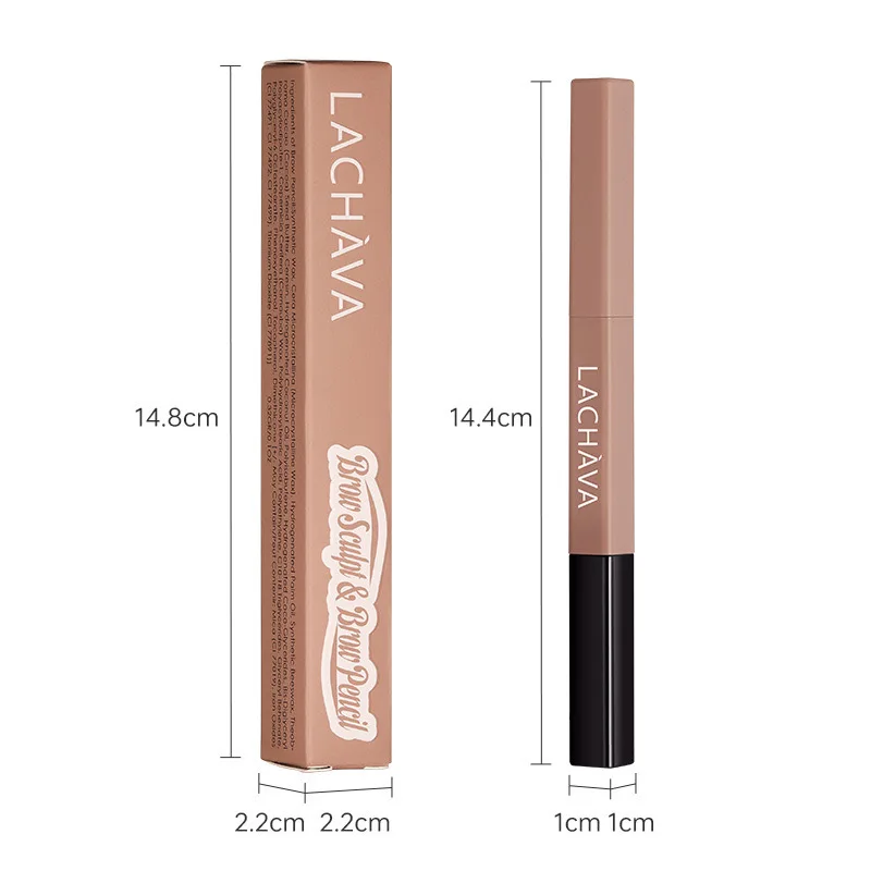 Wholesale dual-ended eyebrow pencil shaping eyebrow tinting pencil eyebrow pencil and brush 2 in 1