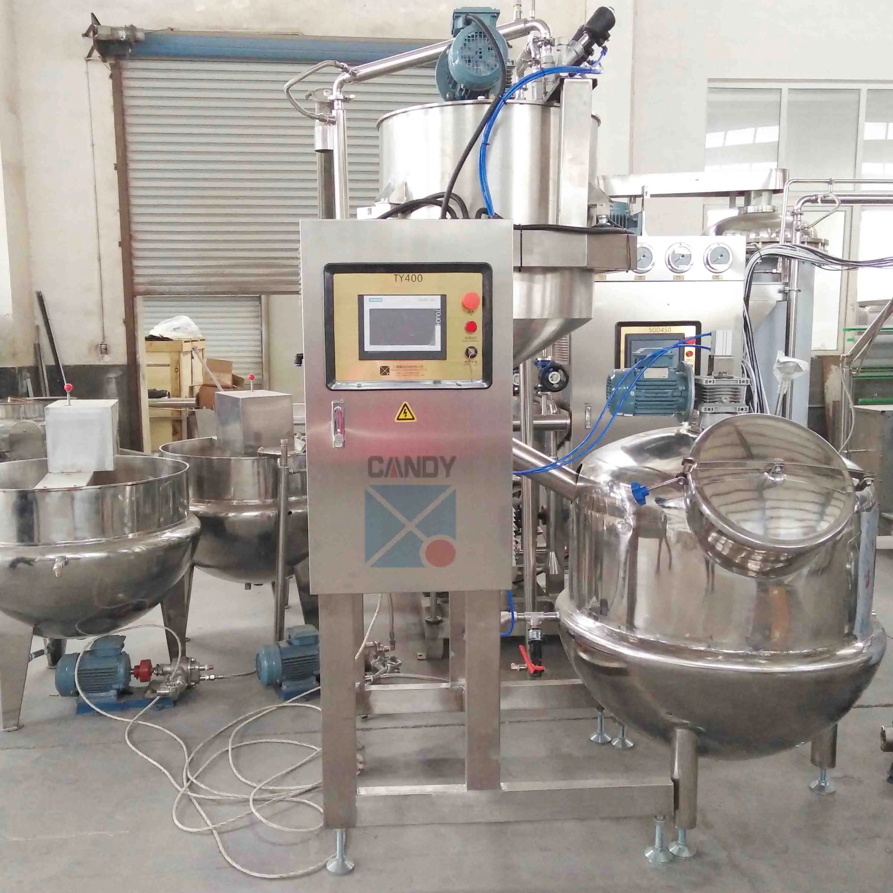 Hard candy lollipop production line die forming candy making machine batch type candy vacuum cooker cooking equipment