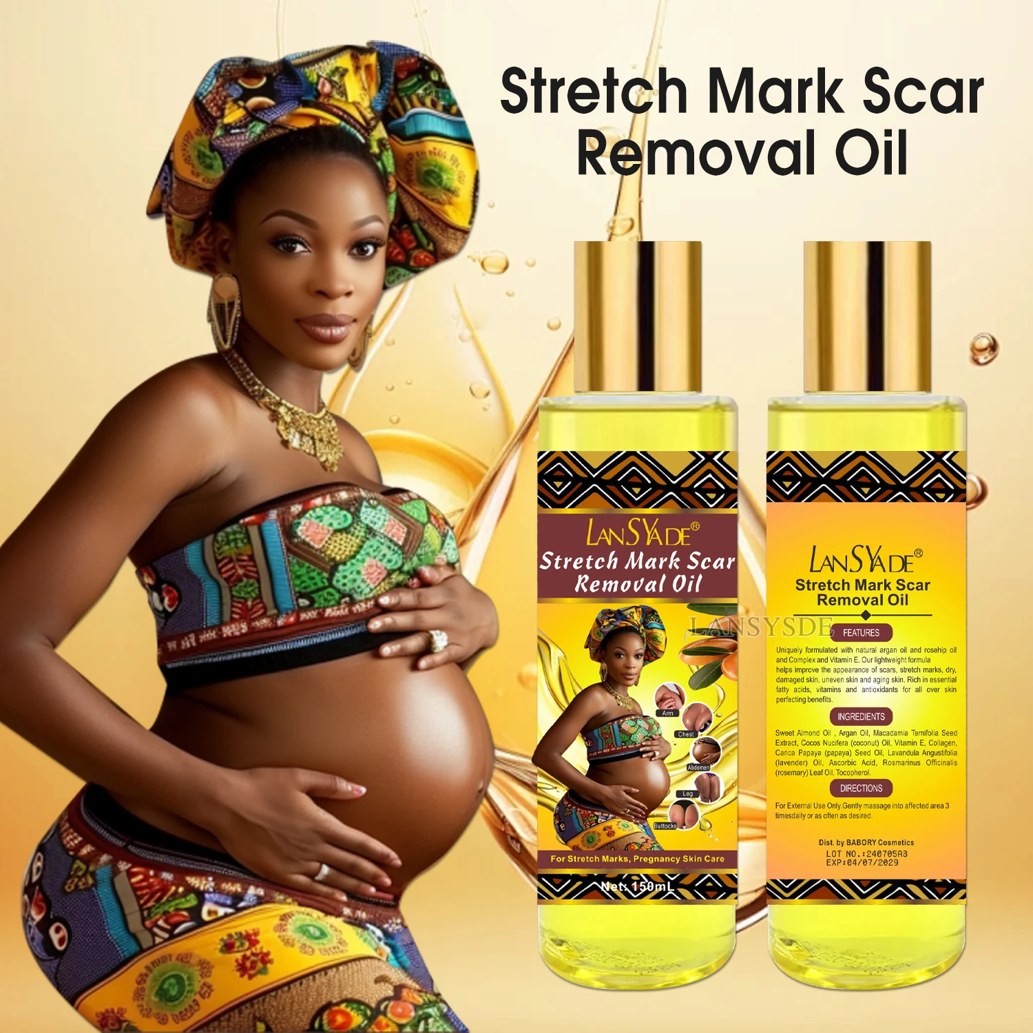 High Quality Pure Stretch Marks Scar Removal Oil Pregnant Scar effective Repair almond oil Stretch Marks Scar Removal Oil