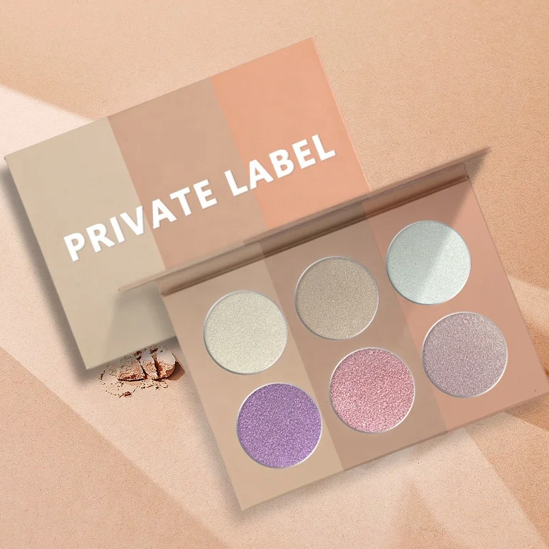 Makeup Princess Custom DIY Highlighter Blush Palette No Logo rubor resaltador Contour Blush Highlighter For Makeup