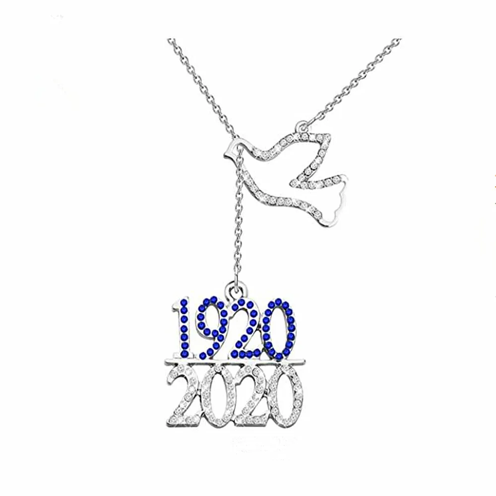 Изготовленный на заказ металлический сплав 100 лет юбилей сувенир 1920 2020 Зета сорор ожерелья мир голубь символ Sorority ювелирные изделия