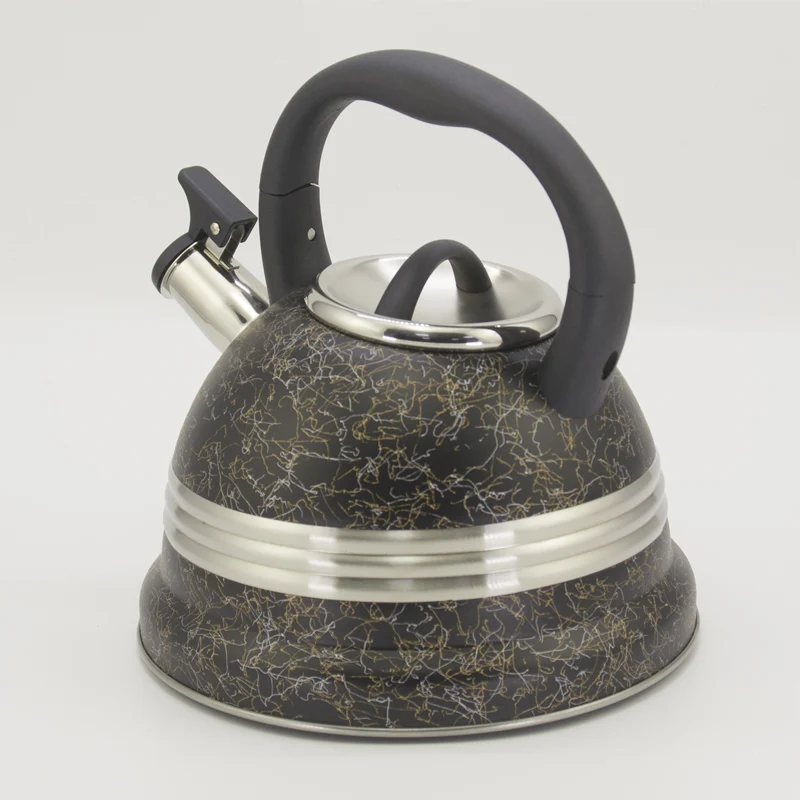 I TOP Silver Color Painting Stainless steel whistling tea kettle