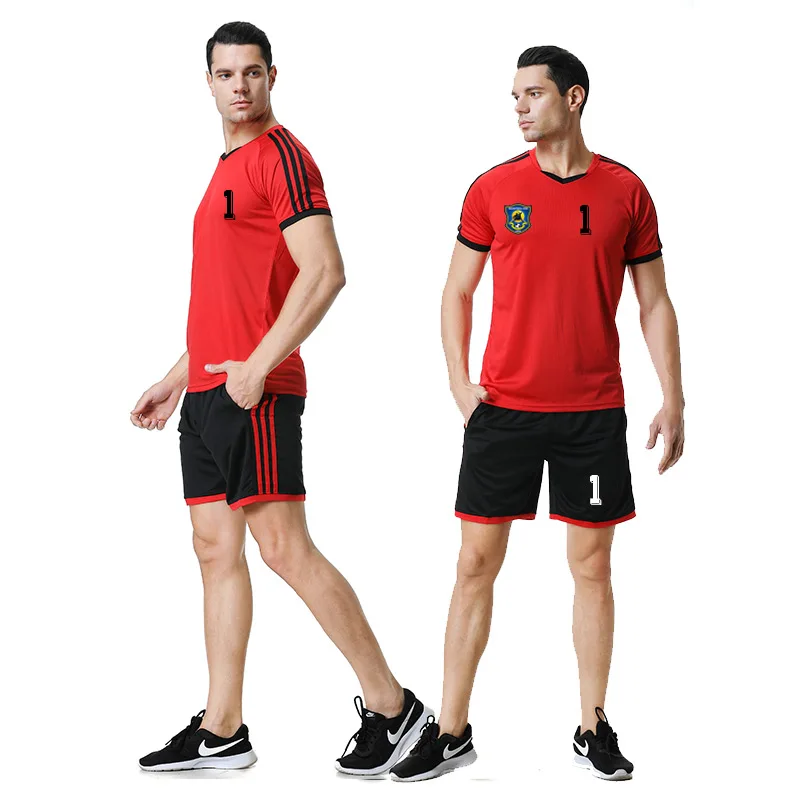 
2021 trends custom football jersey sets team uniform wear training wholesale latest cheap reversible made in China jersey 