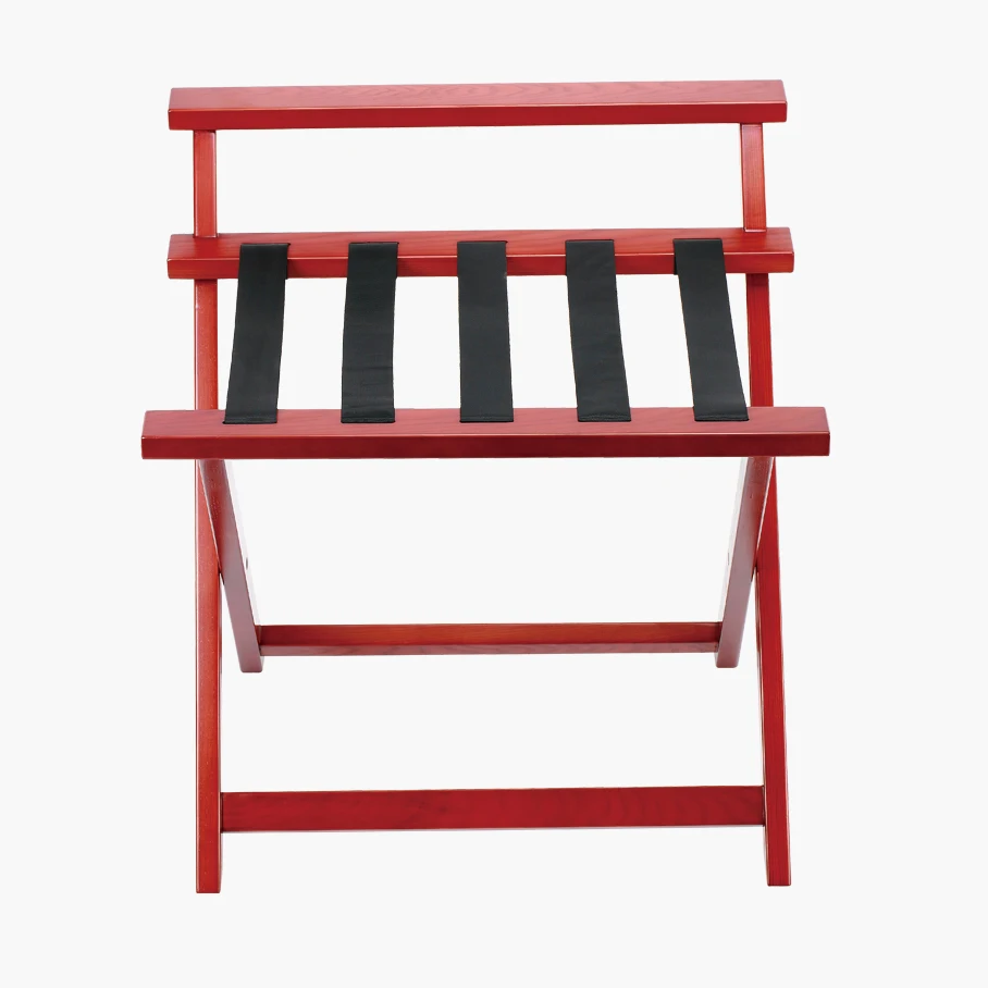 ASH LOGS Wooden Folding Luggage rack with Storage Shelf for Bedrooms and Hotels