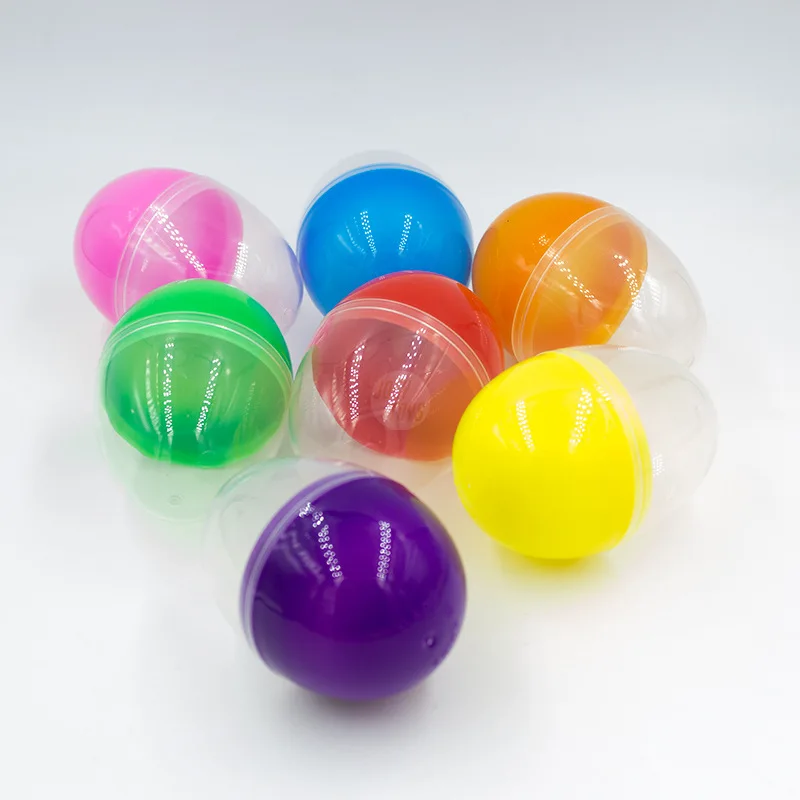 CIVI Easter Eggs Plastic 42x60mm Easter Eggs Decor Colorful Plastic Eggs for Easter Party Decorations