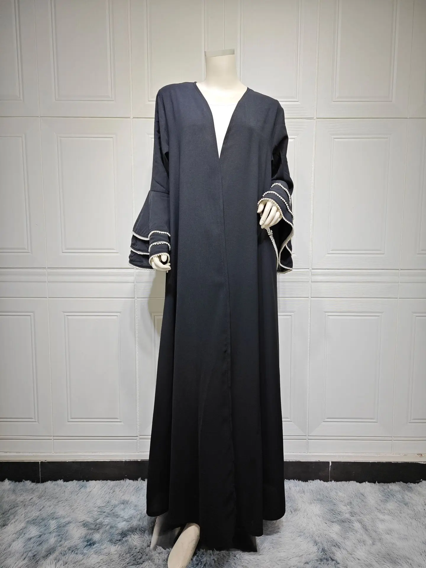 Middle east  hot sale pray Glory abaya belted  women 2022 new style Glory muslim dress
