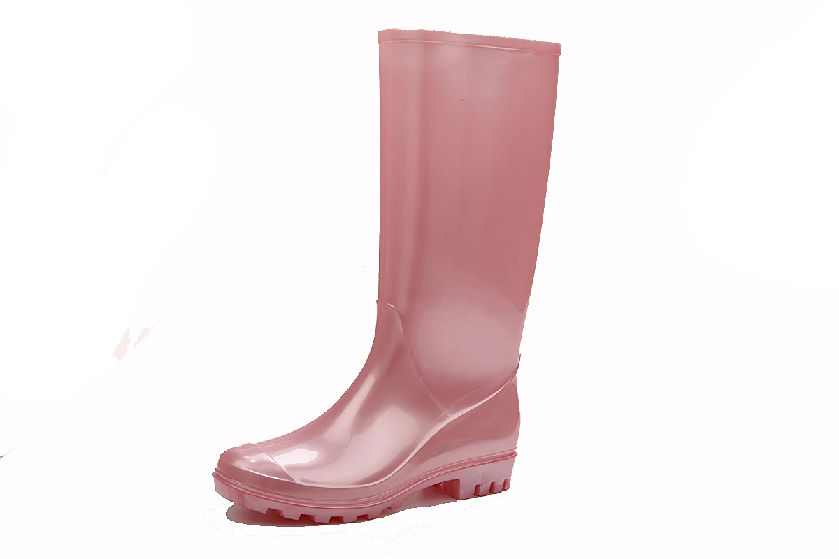 wholesale women trendy candy color clear city  pvc wellies wellingtons rain boots for lady