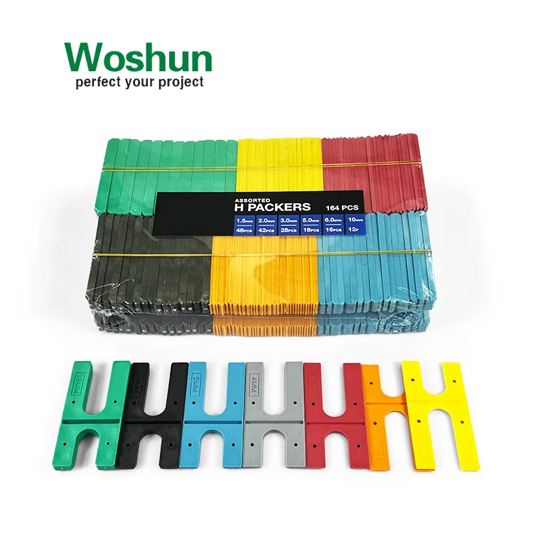 95x46mm Window Packer Construction Material Plastic H Packer Plastic Horseshoe Shim Composite Wedge Shims