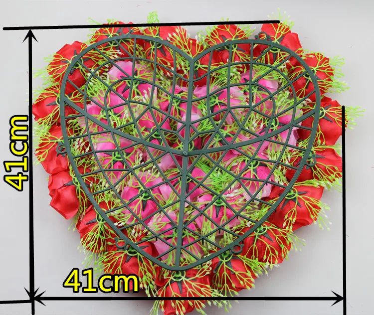 Silk heart shape artificial flowers emulation rose flower decoration for wedding home Christmas festival decoration