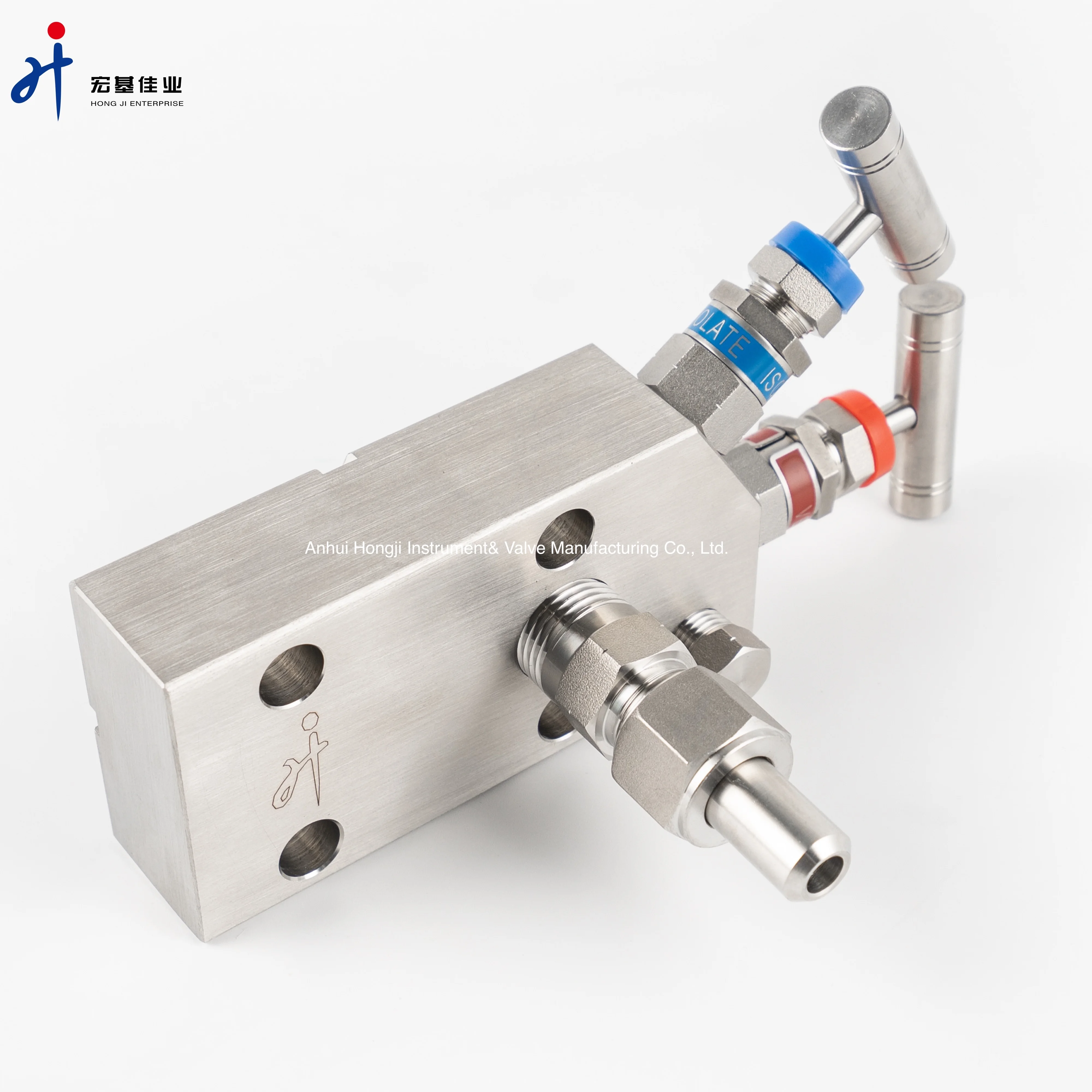 Needle Valve Manifold Manufacture Stainless Steel Coplanar Two-Valve Manifold 6000psi