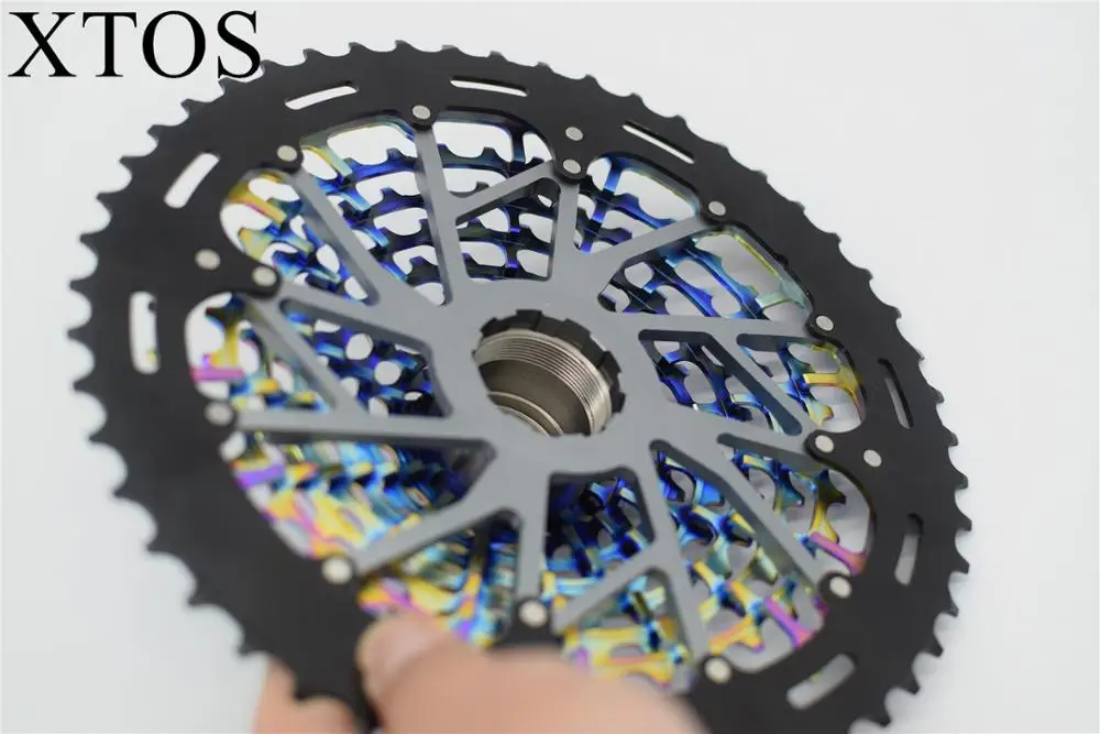 
Xtos Ultimate Mtb11Speed 9-50TCassette Ult Xd Cassette Rainbow Steel Ultralight Freewheel Sprocket 