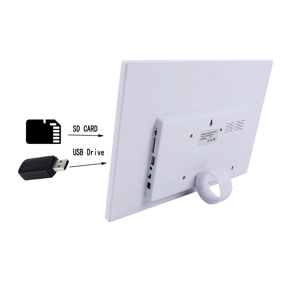 Indoor advertising player loop video playback VESA wall HD Front touch buttons built-in speakers 15 inch digital photo frame