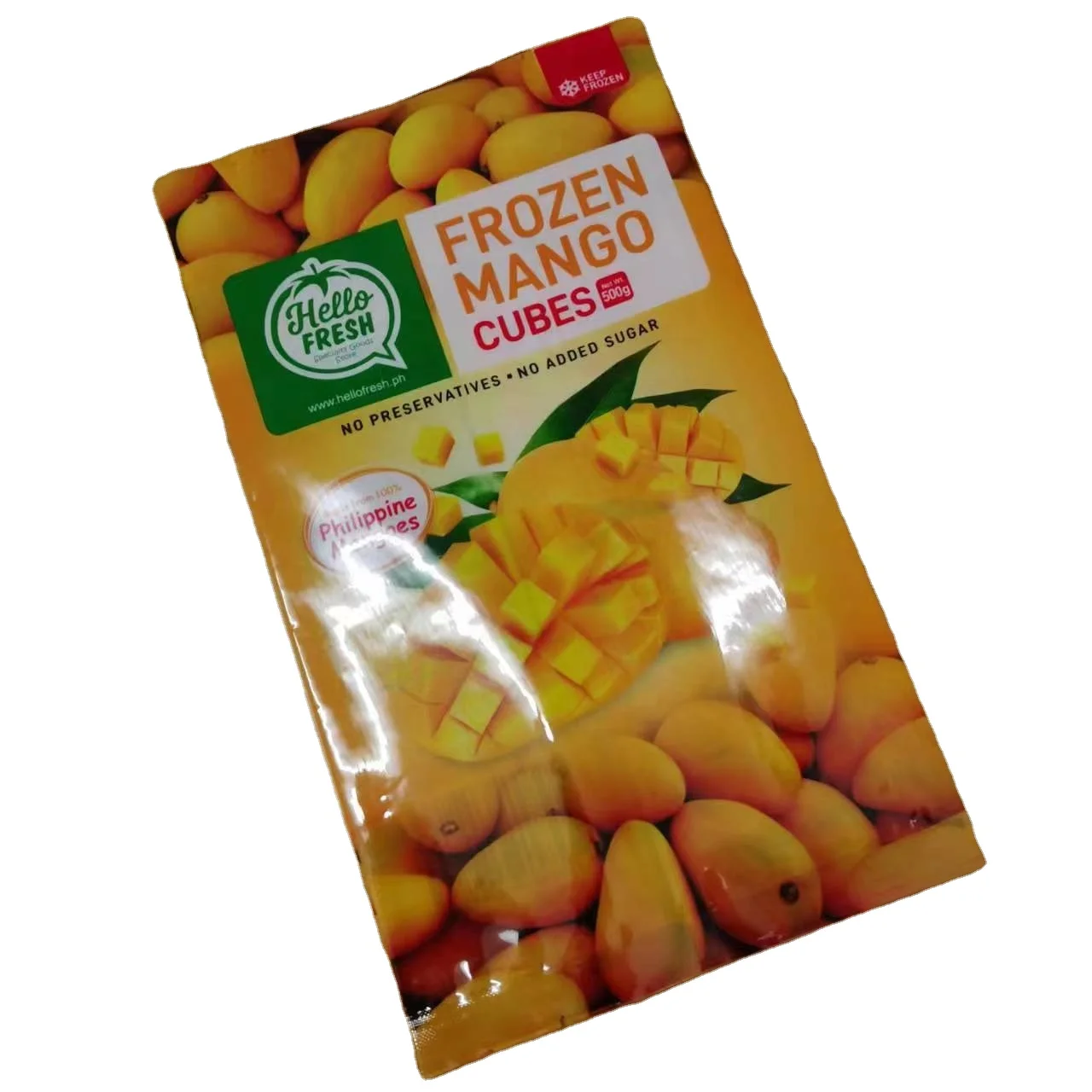 Custom packaging resealable 3 side seal fresh frozen fruits berries vegetables food plastic packaging bag mylar bags