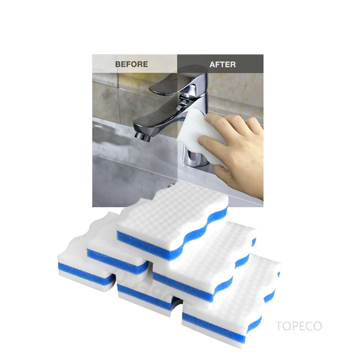 Topeco предметы первой необходимости нано губка пакет кухонные инструменты для чистки соединение из кожзаменителя (ПУ) 3 слоя волшебного спонжа
