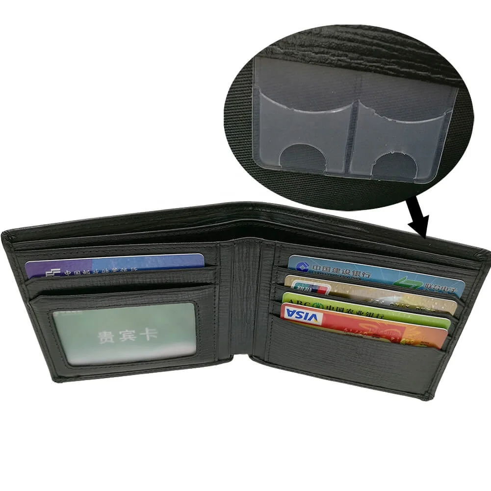 Hot Selling Genuine Leather Credit Card Holder Wallet RFID Blocking Top Grain Leather Card Wallet Bifold Mens Leather Wallet