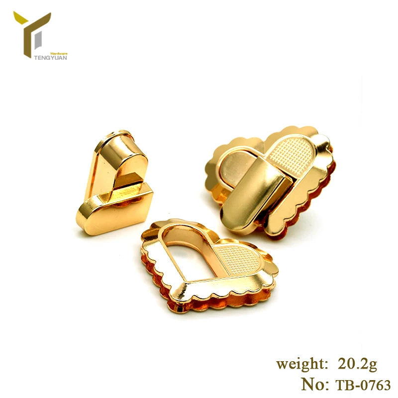 Zinc Alloy Leather Craft DIY Clasp Turn Twist Lock For Handbag Metal Ladder Magnetic for Bags Locks