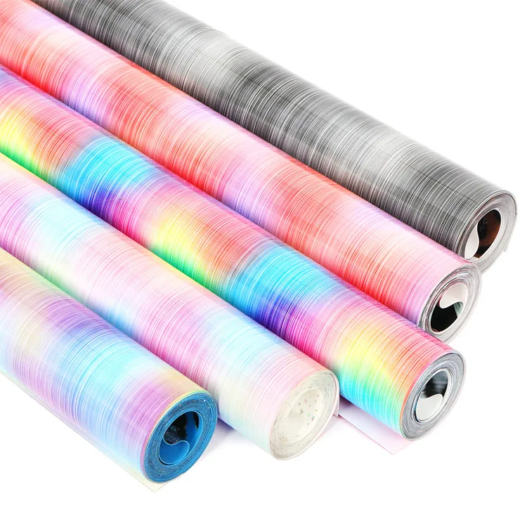 50cmx25m wholesale new pu flex rainbow tie dye pattern htv heat transfer vinyl rolls iron on vinyl for printing clothing