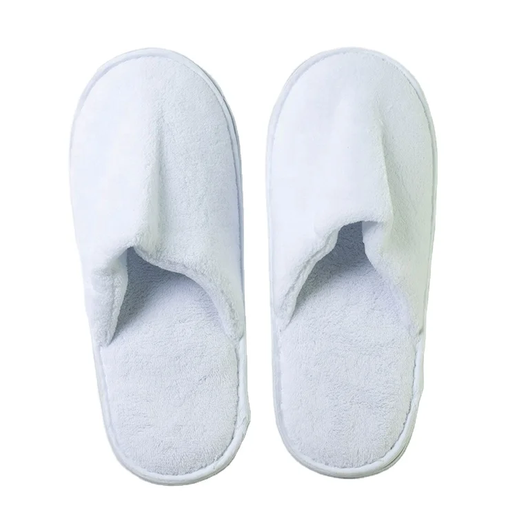 Comfort and durability custom personalized fancy embroidered winter warm coral velvet anti slip hotel slippers shoes
