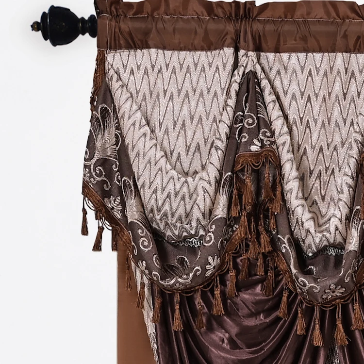 Wholesale fabric jacquard curtain window decorations for bedroom