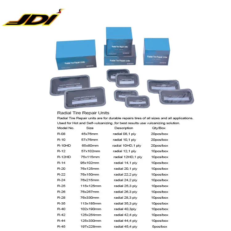 JDI-R-08 различные высококачественные самовулканизирующиеся автомобильные накладки для ремонта шин