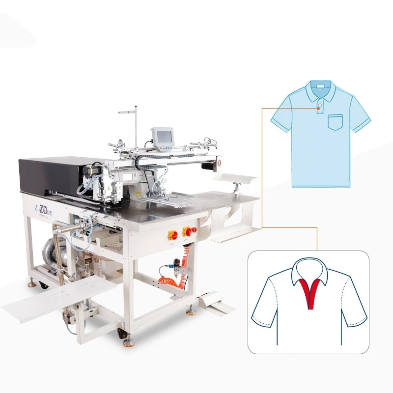 Factory direct sale wholesale advanced computerized automated polo shirt placket sewing machine