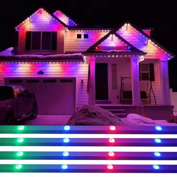 NEW Rgbw Led Point Pixel Light Changing Exterior 12V IP68 House Permanent outdoor holiday christmas decoration led point light