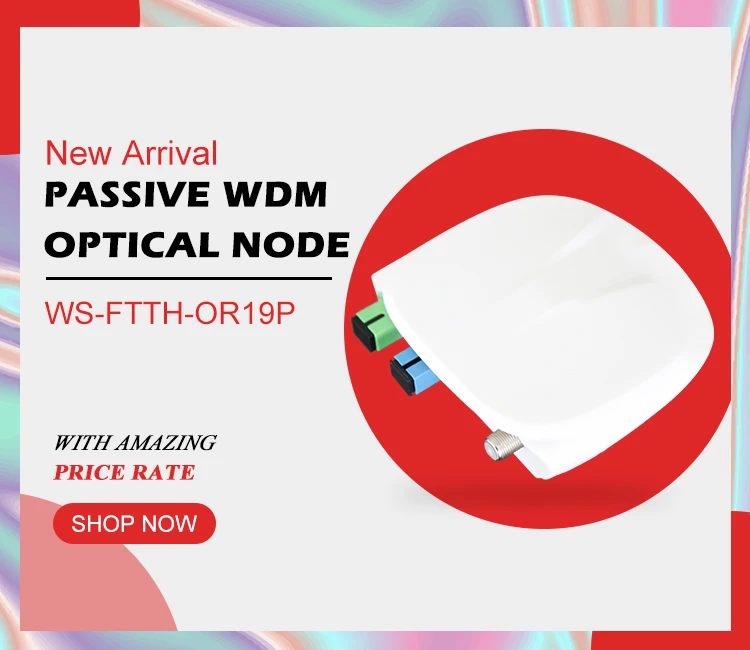 WSEELASER high output level passive wdm ftth catv fiber optical receiver passive node with fwdm