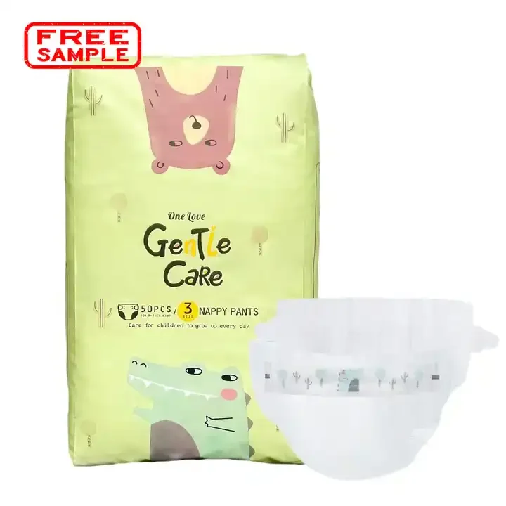 Free Sample Disposable Baby Diaper Large Ring Elastic Waist Custom Factory Price High Speed Absorption Diapers