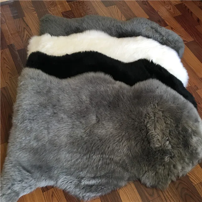 Австралийский длинный шерстяной ковер из овчины для маленьких детей, белый ковер цвета слоновой кости
