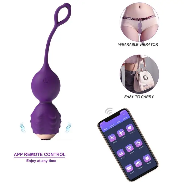 
2021 patent new APP mobile phone remote control jumping kegel vibrator ball sex toy for woman couple vagina tightening exercise 