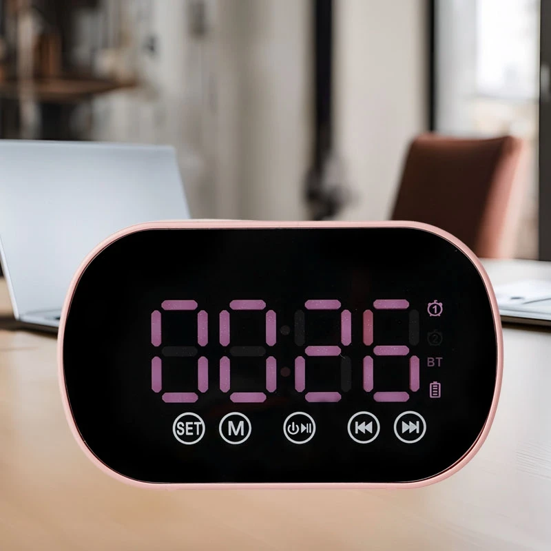 Modern Simplicity New High Volume Rechargeable Home Student Small Clock Subwoofer Speaker