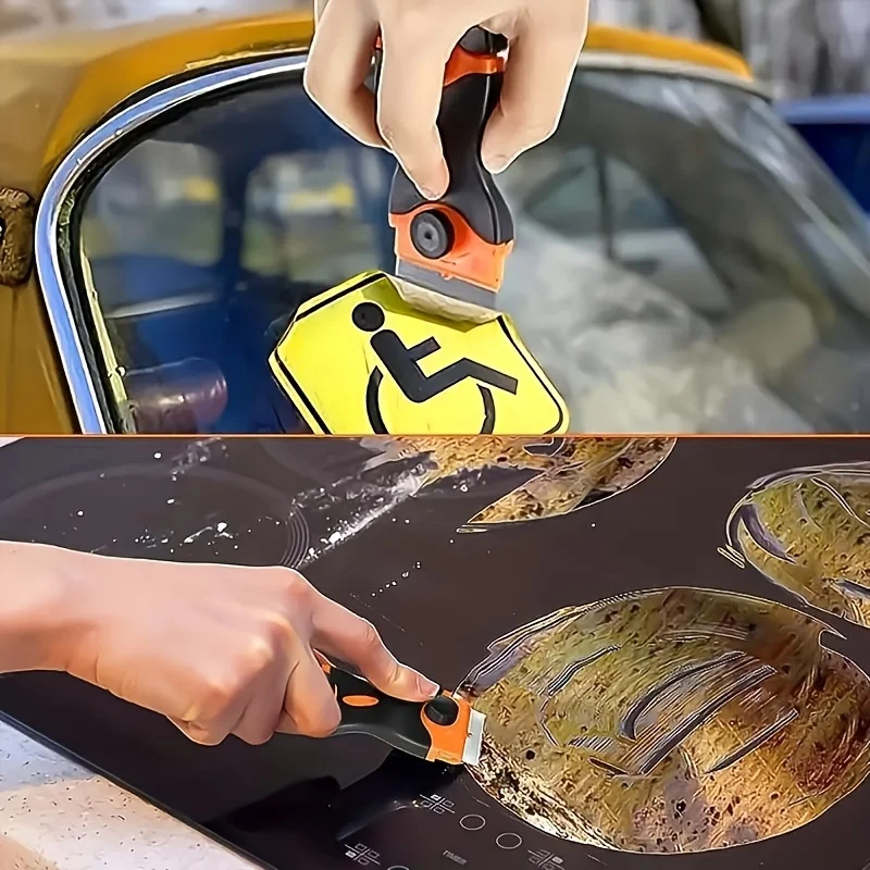 33 PCs Set Plastic Scraper Wall Paint Removal Belt 30 Plastic razor Blade Scratch-free Car Window Glass Sticker Removal Cleaning