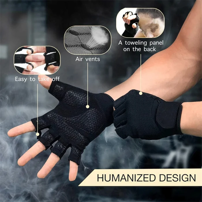 Breathable Men Women Fitness Gym Gloves Weight Lifting Cycling Training Gym Gloves