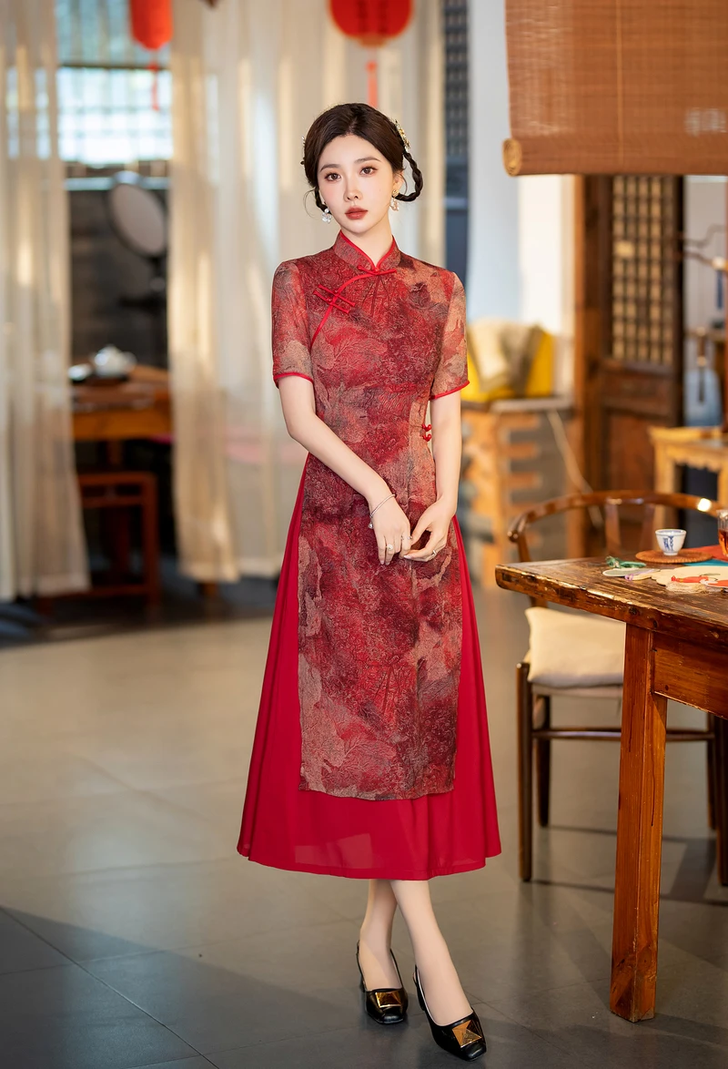 Popular Recommend 2024 high quality cheongsam plus size traditional cheongsam wedding dress