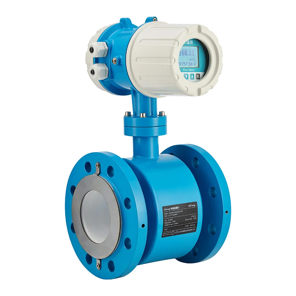 China DN150 Electromagnetic Flowmeter Rs485 Sea Water Flow Meter Sewage Water Magnetic Sensor Price