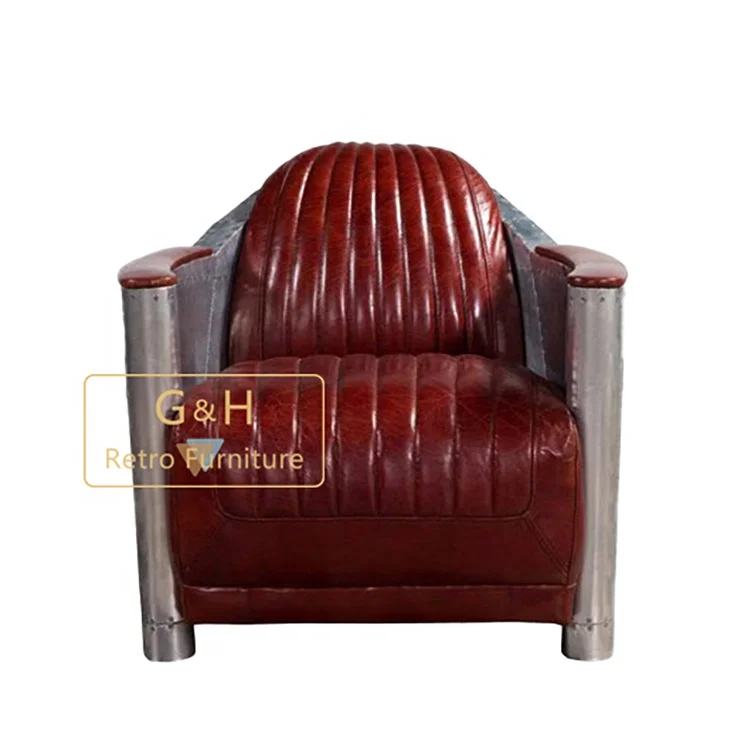 Кресло-Авиатор Acme Brancaster из кожи в форме капсулы для