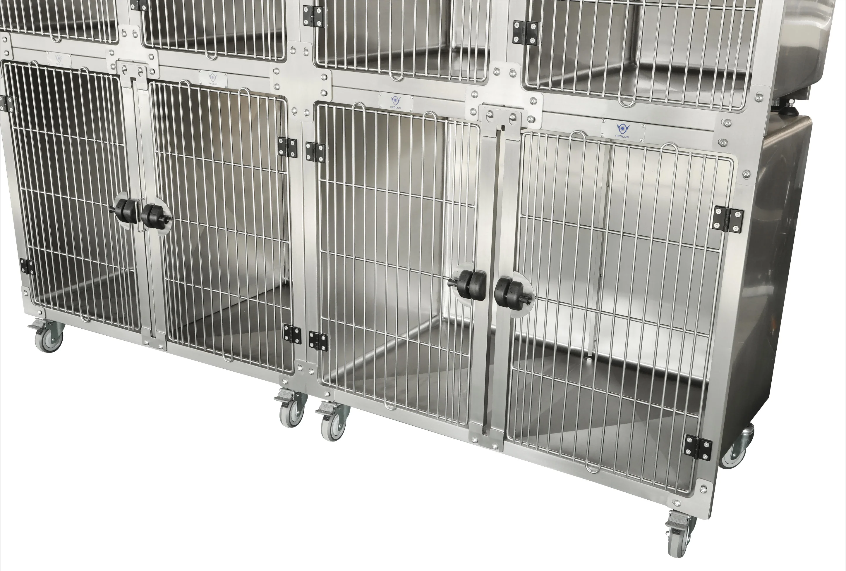 Aeolus Supplier Hot Sale Stainless Steel Pet Dog Cat Cage For Veterinary modular banks animal shorline mason stackable vet