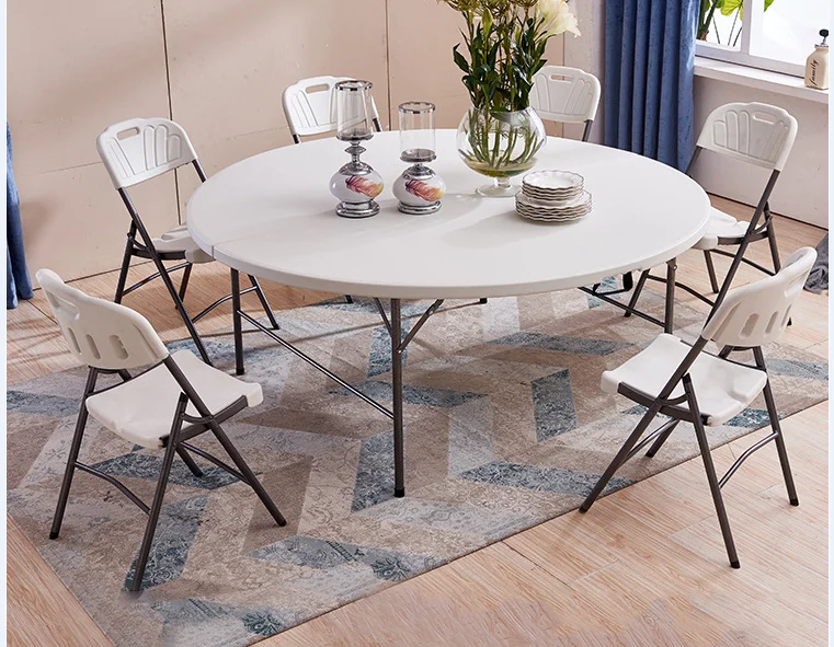 Modern Outdoor Folding Plastic Picnic Table HDPE and Steel with Living Room Kitchen Dining and Outdoor Furniture Applications