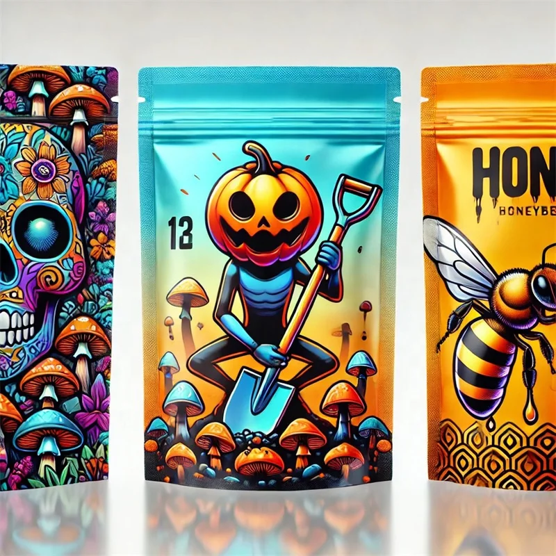 Plastic Aluminum Foil Ziplock Stand up Pouch Food Packaging Custom Printed Mylar Bag for Edible Gummy