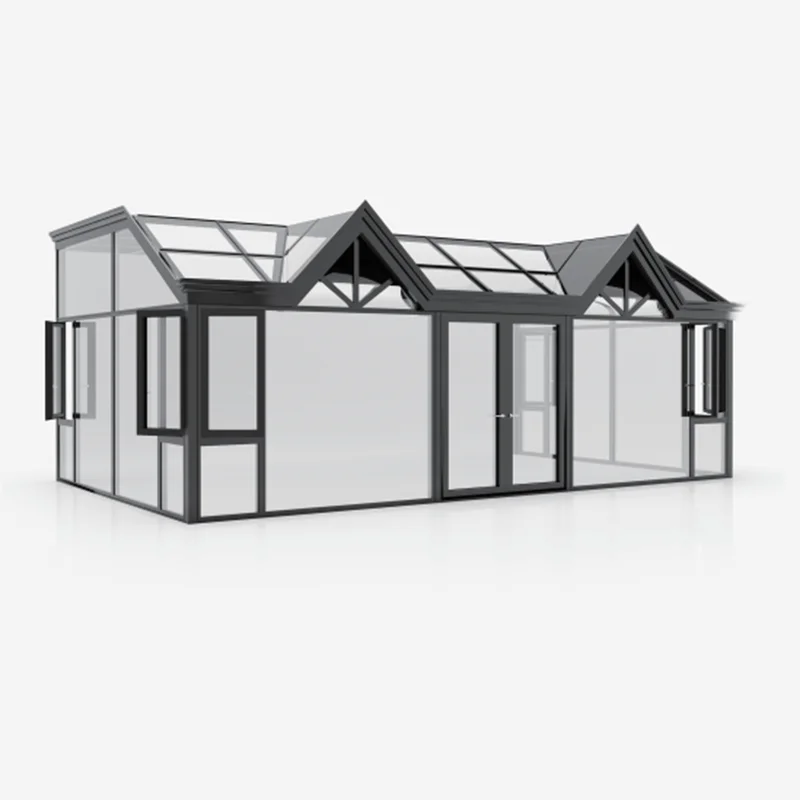 Wholesale Customization Aluminum Double Tempered Glass Solarium Summer House Free Standing Room Solarium Winter Garden