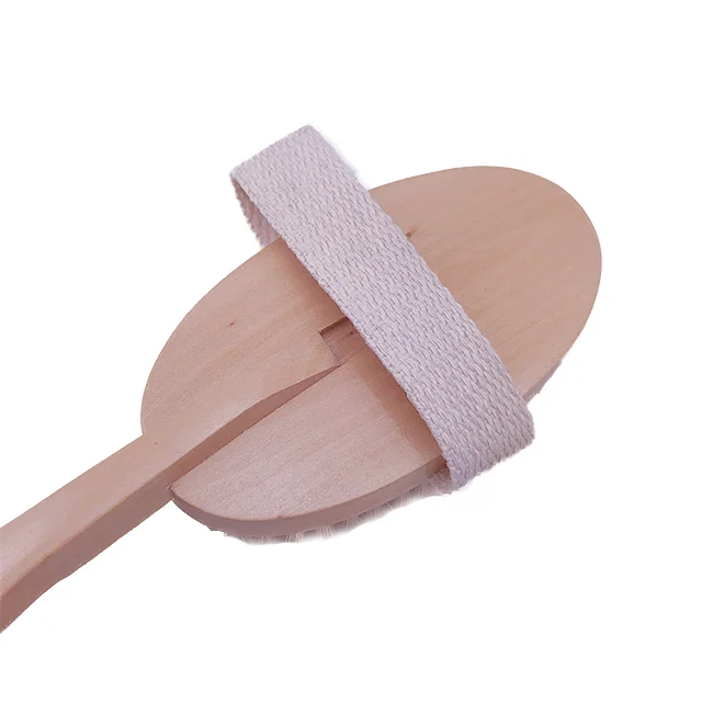 Деревянная щетка, 100% щетина кабана, изогнутая натуральная щетина для отшелушивания кожи, деревянная щетка для ванны, для полного сухого тела