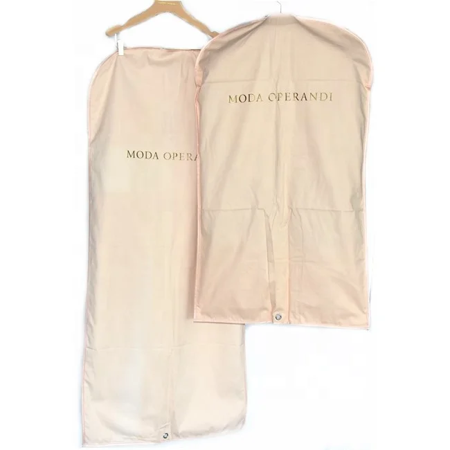 Custom cotton wedding dress garment bag suit cover