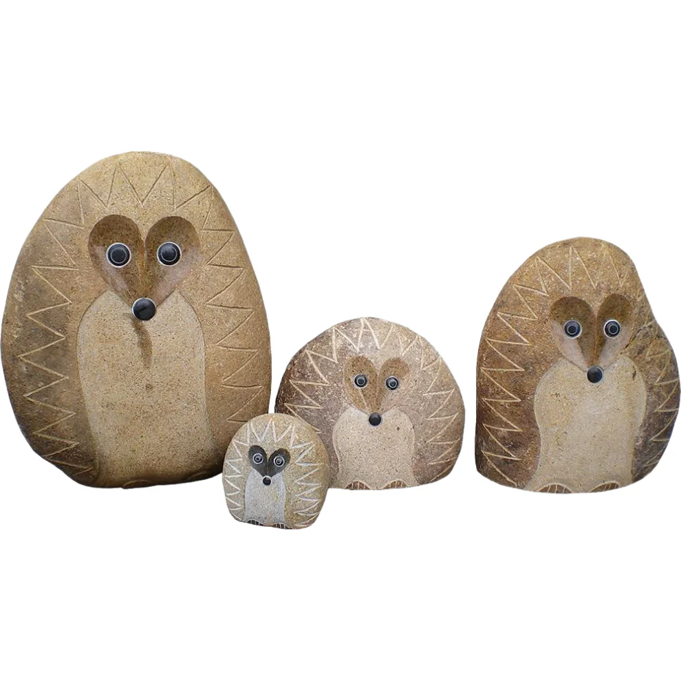 
Wholesale Large Cobble Hedgehog Rock Stone Souvenirs Boulder Statues for Indoor Outdoor Garden Park Yard Decorative Sculpture 