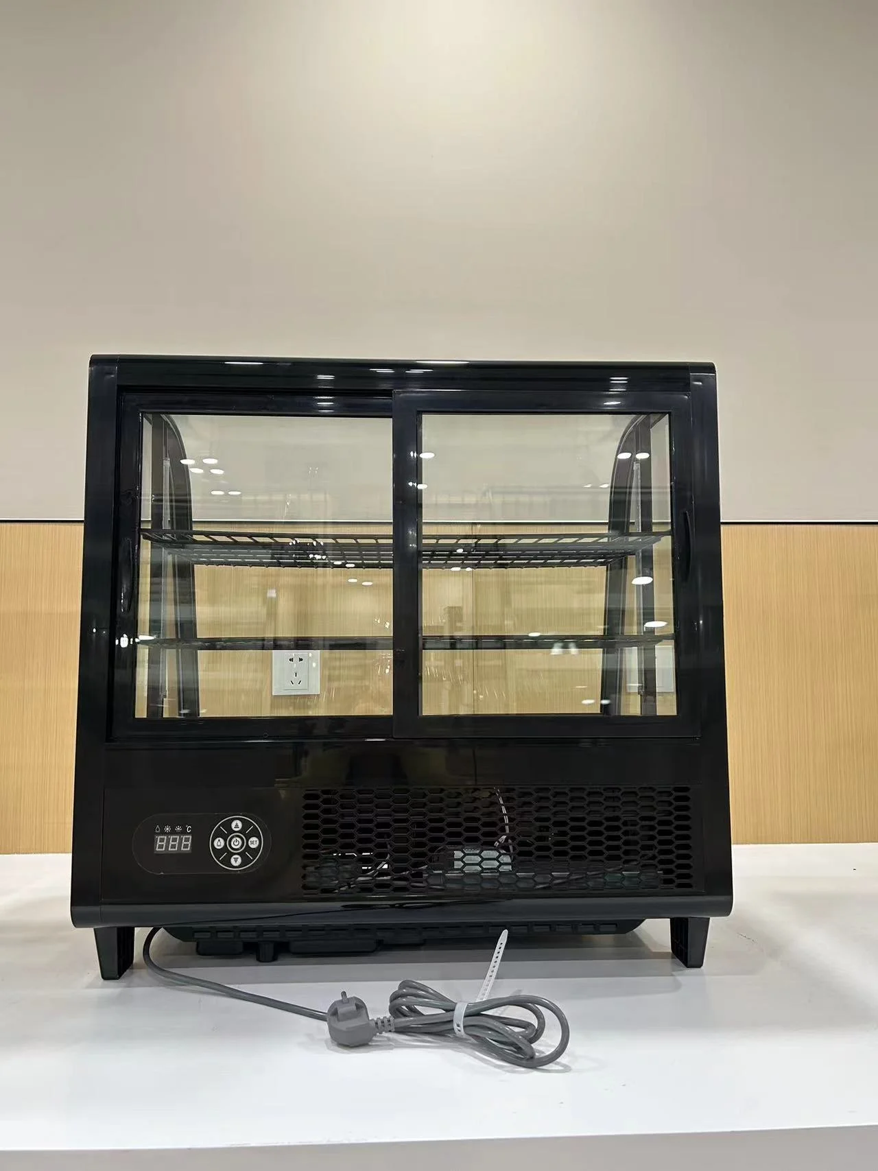 100L Popular Countertop Bakery Cake Showcase display cooler Food Display Cabinet